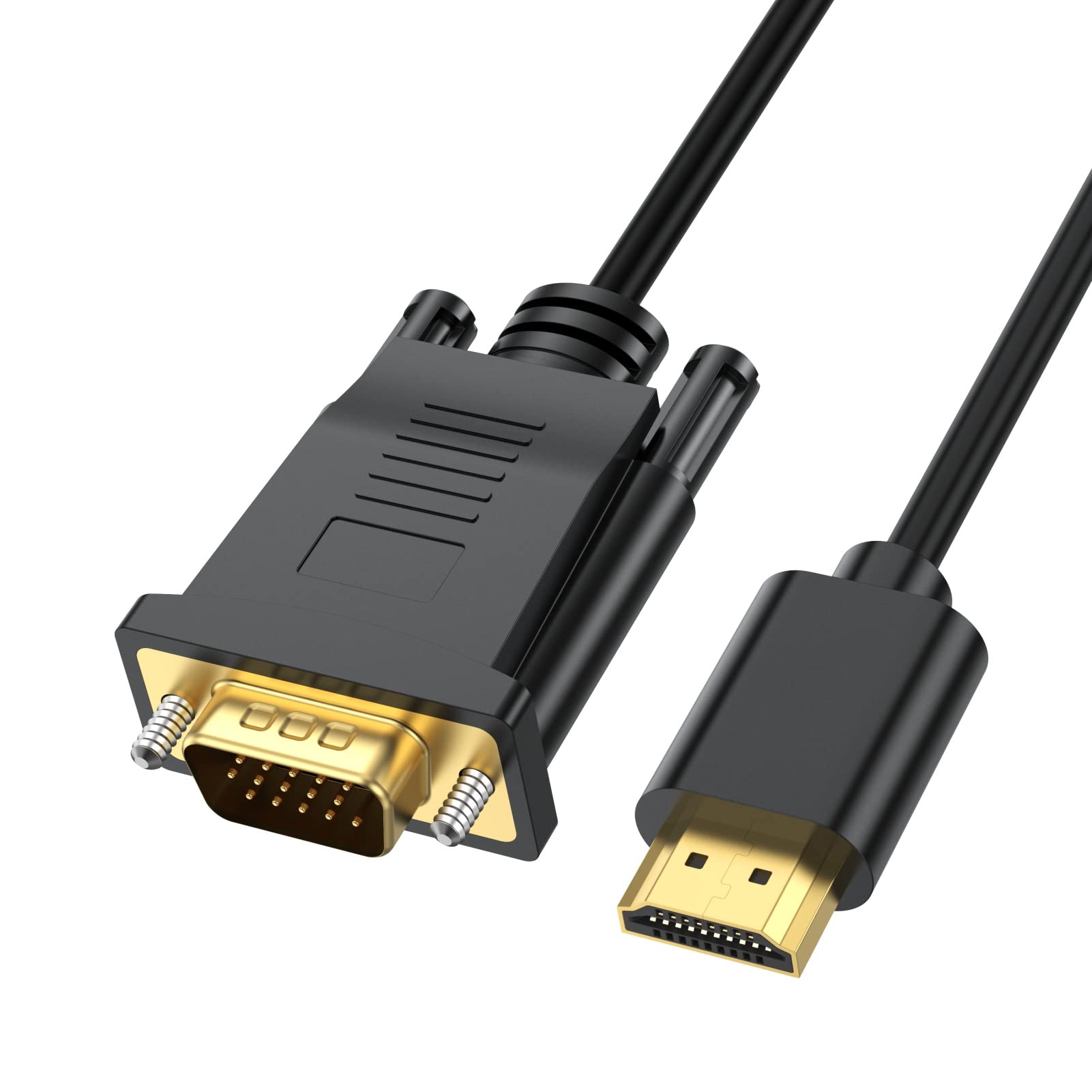 High-Quality 6 Feet HDMI to VGA Cable for HD 1080P Video - Perfect for Computers, Desktops, Laptops, and Monitors
| Ext