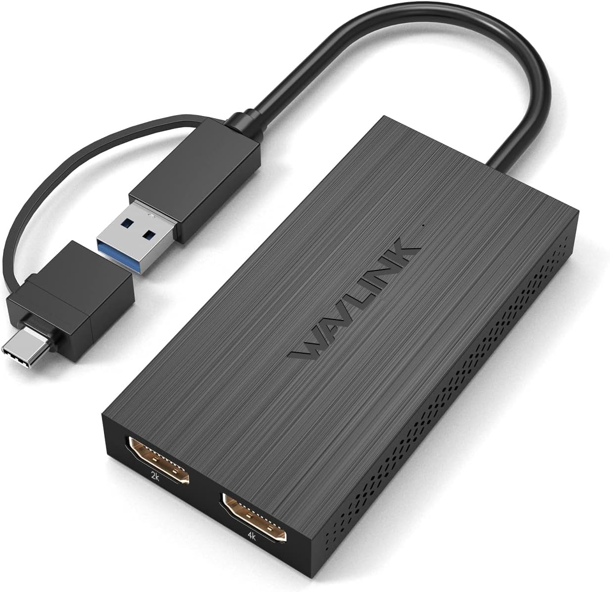 WAVLINK USB-C to Dual HDMI Splitter for Extended Display and Multi-Monitor Setup
| WAVLINK USB A to Dual HDMI Adapter f