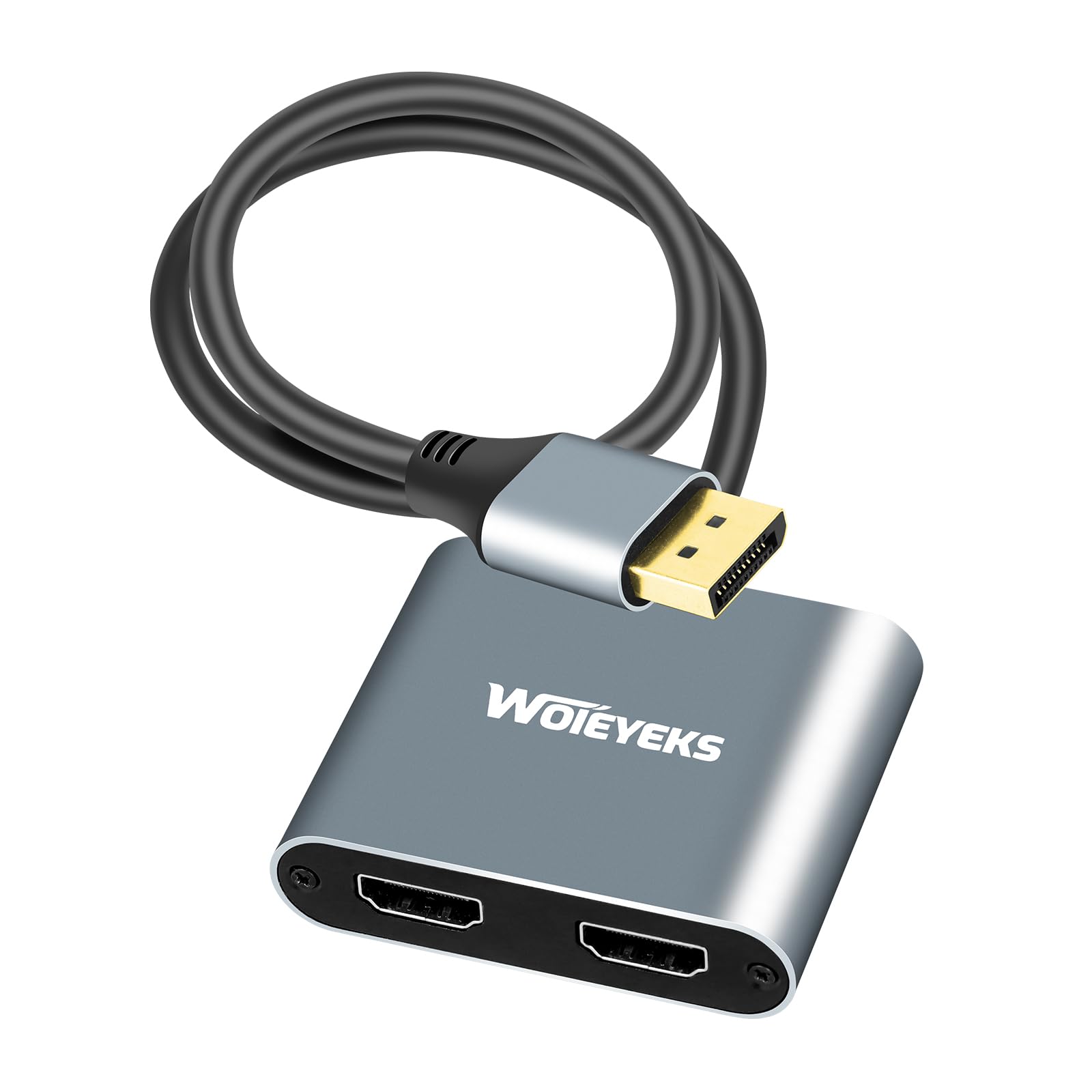 4K 60Hz DisplayPort to Dual HDMI Splitter Cable Adapter for Desktop and Laptop Users
| 4K 60Hz SST/MST DisplayPort Spli