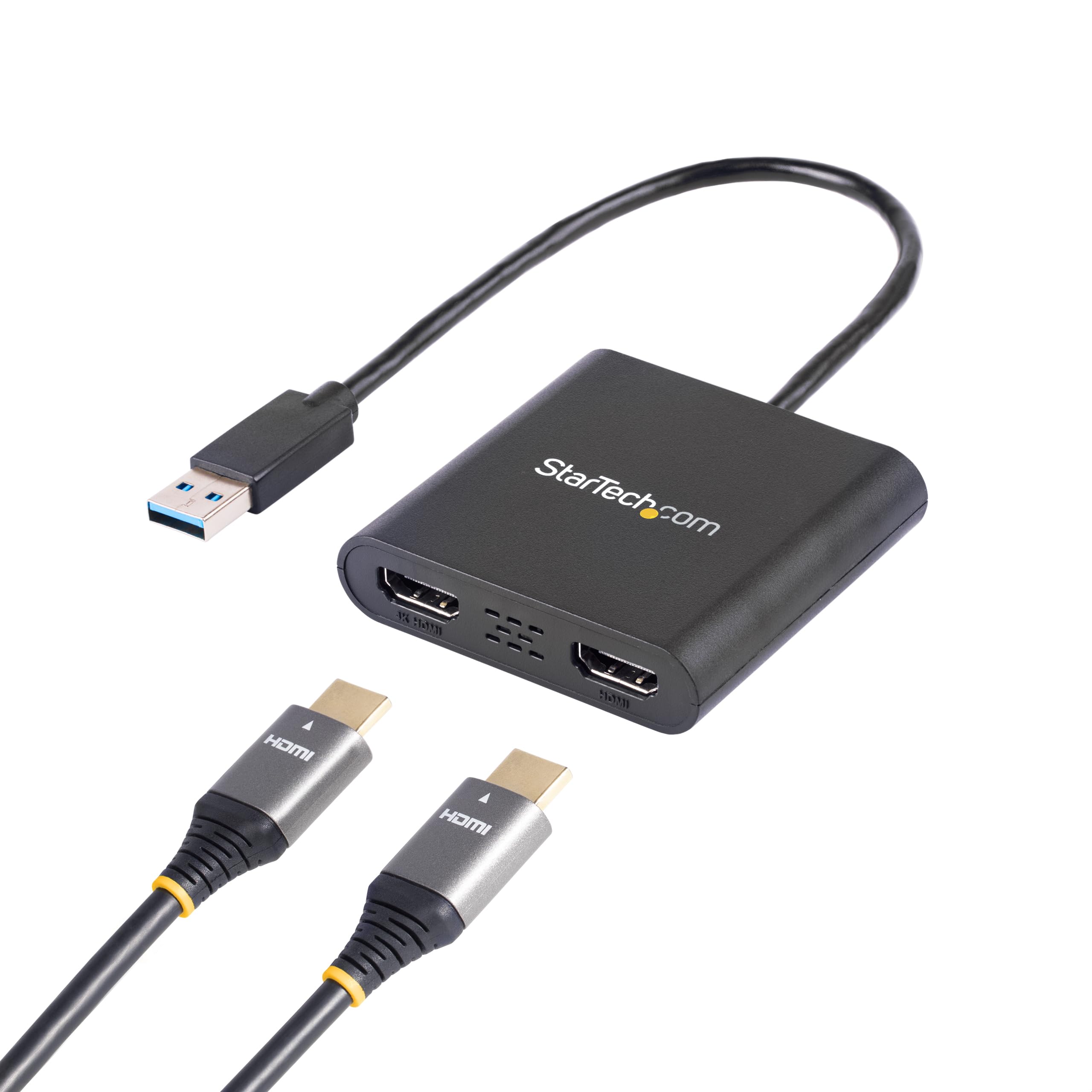 StarTech.com USB |0 to Dual HDMI Adapter for Windows Users, Professional Gamers and Content Creators, Ideal for Dual Mon